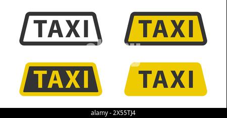 Taxi Symbol Set. Vector illustration Stock Vector