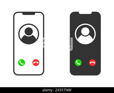 Mobile Call Screen. Vector Illustration Stock Vector