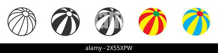 Beach ball icon. Vector illustration Stock Vector