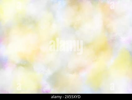 Yellow texture colorful powder brushes vibrant canvas Stock Photo