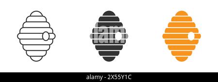 Wild beehive icon. Vector illustration Stock Vector