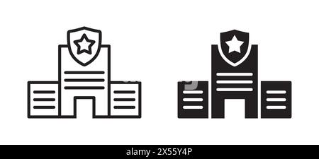 Police station icon. Vector illustration Stock Vector