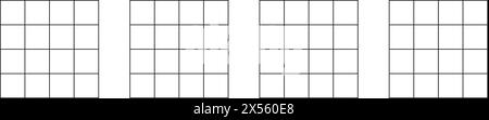 Grid pattern square lines for notebook or graph. Flat vector illustration isolated on white background. Stock Vector