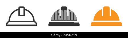 Construction helmet icon. Vector illustration Stock Vector
