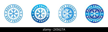 Keep frozen icon set. Vector illustration Stock Vector