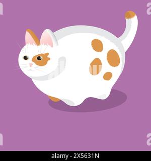 Soft toy-like cat illustration, exuding comfort and tranquility Stock Vector