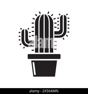 Cactus icon isolated on a white background. Vector illustration Stock Vector