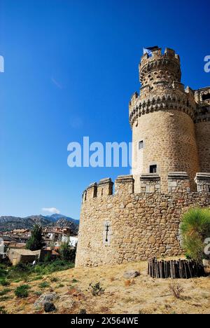 Castle of Manzanares el Real, Madrid, Spain Stock Photo