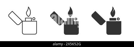 Vintage lighter icon. Vector illustration Stock Vector