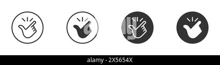 Easy icon, finger snapping sign. Vector illustration Stock Vector