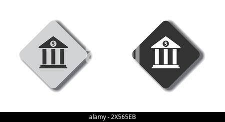 Bank Icon. Bank building. Vector illustration Stock Vector