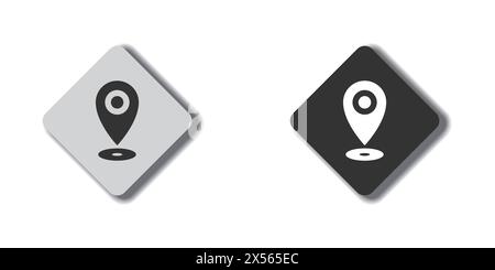 Pointer icon. Navigator or guide symbol. Pin point icon. Location pointer. Flat vector illustration Stock Vector