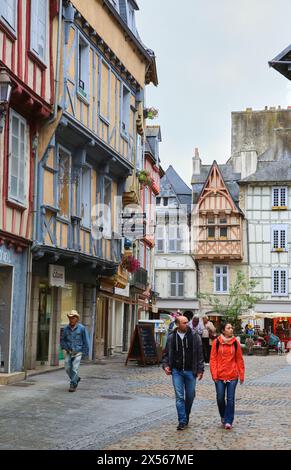 Rue Kéréon, Quimper, Bretagne, Brittany, France Stock Photo