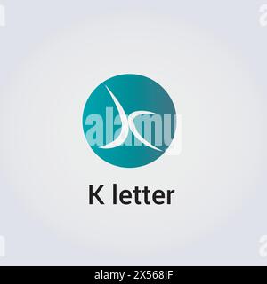 K Letter Icon Design Single Isolated Logo Design Brand Corporate Identity Various Colors Editable Template Vector Monogram Emblem Illustration Brand Stock Vector