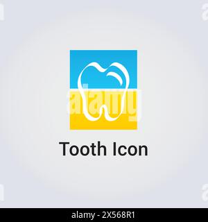 Tooth Icon Dental Care Medical Care Health Dentist Business Logo Design Various Shapes Graphic Modern Elements Stock Vector