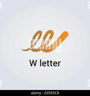W Letter Icon Design Single Isolated Logo Design Brand Corporate Identity Various Colors Editable Template Vector Monogram Emblem Illustration Brand Stock Vector