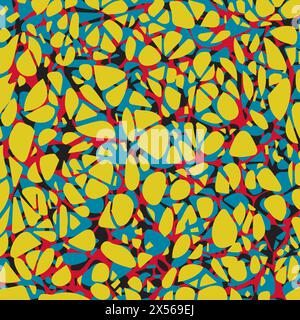 Abstract Network Pattern - Primary Colors - Joyful - Accumulation - Vector Illustration Stock Vector
