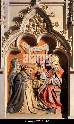 Austria Carinthia Dominican Church of Friesach: Saint Thomas and Pope Urban V and the dogma of transubstantiation Stock Photo