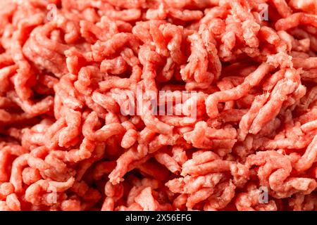 Organic Grass Fed Raw Chuck Ground Beef in a Pile Stock Photo