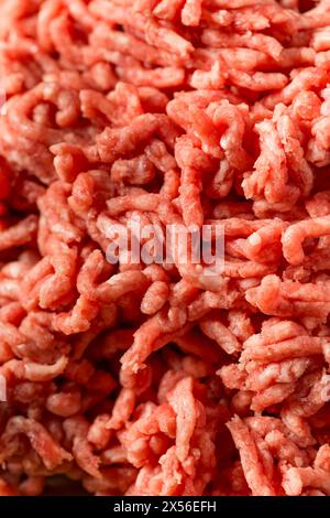 Organic Grass Fed Raw Chuck Ground Beef in a Pile Stock Photo