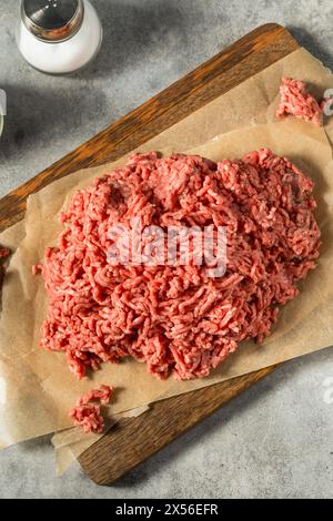 Organic Grass Fed Raw Chuck Ground Beef in a Pile Stock Photo