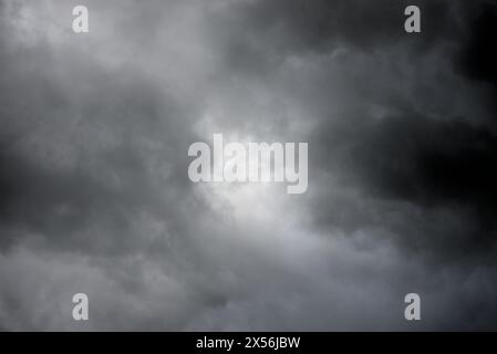 sky of dark, threatening storm clouds Stock Photo