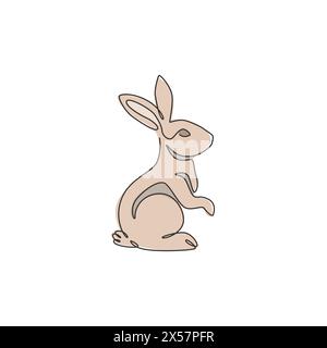 cute standing little bunny adorable cartoon Stock Vector Image & Art ...