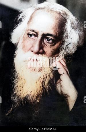 Rabindranath Tagore (1861-1941), Indian writer Stock Photo - Alamy