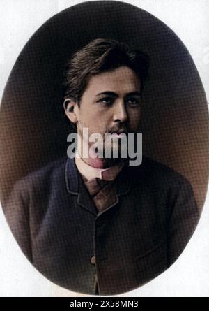 Chekhov, Anton, 29.1.1860 - 15.7.1905, Russian author / writer, portrait, photo, 1889, ADDITIONAL-RIGHTS-CLEARANCE-INFO-NOT-AVAILABLE Stock Photo