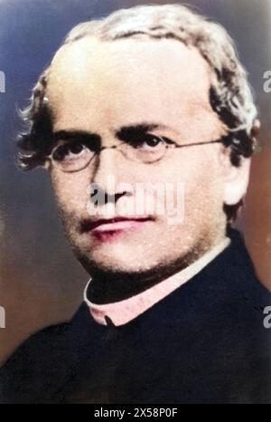 Mendel, Gregor Johann, 22.7.1822 - 6.1.1884, Austrian medic / physician (biologist), portrait, ADDITIONAL-RIGHTS-CLEARANCE-INFO-NOT-AVAILABLE Stock Photo