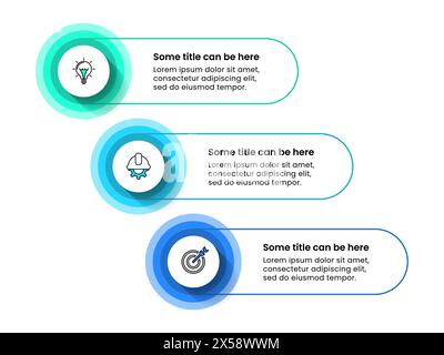 Infographic template with icons and 3 options or steps. Can be used for workflow layout, diagram, banner, webdesign. Vector illustration Stock Vector