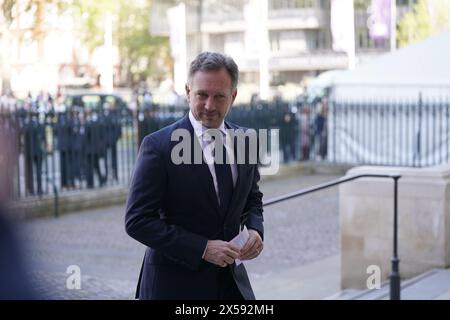 Christian Horner arrives at Westminster Abbey in London for a service of thanksgiving for Sir Stirling Moss, who died on the 12th April 2020, aged 90. Picture date: Wednesday May 8, 2024. Stock Photo