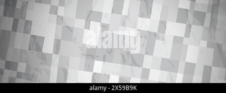 Abstract textured background with grey rectangles. Banner design. Beautiful futuristic dynamic geometric pattern design. Vector illustration Stock Vector