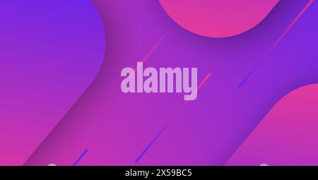 Trendy geometric purple background with abstract dynamic shapes. Banner design. Futuristic pattern. Vector illustration Stock Vector
