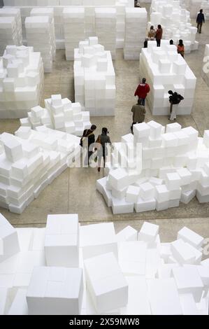 Embankment, by Rachel Whiteread, The Unilever Series, Turbine Hall, Tate Modern, London. England. UK. Stock Photo