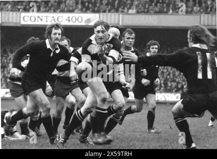 27/1/73:  with Ball, Willie-John McBride (Ireland )  Barbarians v New Zealand Stock Photo
