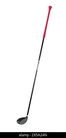 Golf club, vector illustration isolated on white background. Sport concept. Cartoon design for poster, icon, card, logo, label, banner sticker Stock Vector