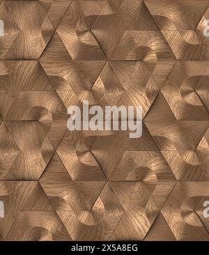 Seamless herringbone parquet texture with a geometric design, perfect for flooring and wall paneling visuals Stock Photo