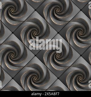 3D relief panels made of white plastic and ice. High quality seamless realistic texture Stock Photo