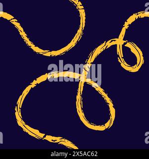 Crayon pencil dry brush marker drawn bold doodle lines seamless pattern. Textured brush drawn bold scribble stripes. Vector illustration Stock Vector