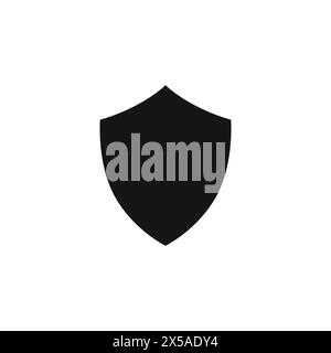 Minimalist Black Shield Icon on White Background Vector Stock Vector