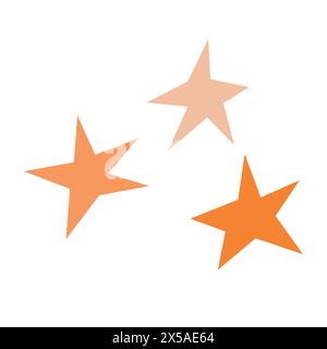 Simple flat sparkle stars vector icons collection. Set of star shapes. Templates for design, posters, projects, banners, logo, and business cards. Stock Vector