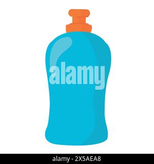 Cleaning gel icon. Cartoon of bottle with cleaning gel vector icon for web design isolated on white background Stock Vector