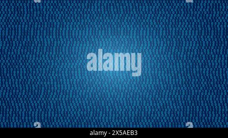 Turquoise Binary Code Stream: Abstract Digital Background Stock Vector