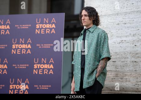 Rome, Italy. 08th May, 2024. Andrea Carpenzano is attending the Rome photocall for ''Una Storia Nera'' at Space Cinema Moderno Roma in Rome, Italy, on May 8, 2024. (Photo by Luca Carlino/NurPhoto) Credit: NurPhoto SRL/Alamy Live News Stock Photo