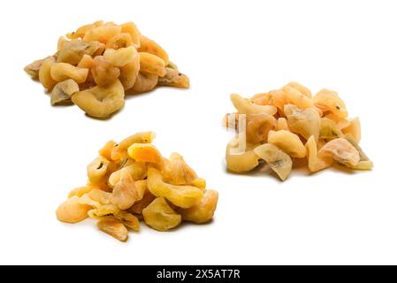 Dried passion fruit isolated on a white background. Top view. Stock Photo