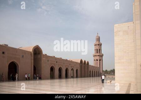 minaret sultan qaboos grand mosque muscat oman middle east Stock Photo