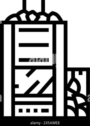 wood burning sauna line icon vector illustration Stock Vector Image ...