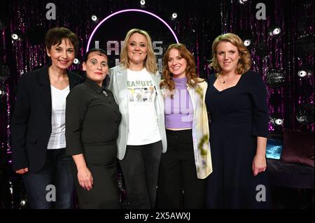 Cologne, Germany. 07th May, 2024. Sabine Domogala, Carmela de Feo alias La Signora, Lisa Feller, Christin Jugsch and Johanna Wack, l-r, as guests on Ladies Night, the only comedy and cabaret show with an all-female cast on German-language television. Broadcast 18.05.2024 23.40 Das Erste and 08.06.2024, 22.45 WDR television Credit: Horst Galuschka/dpa/Horst Galuschka dpa/Alamy Live News Stock Photo