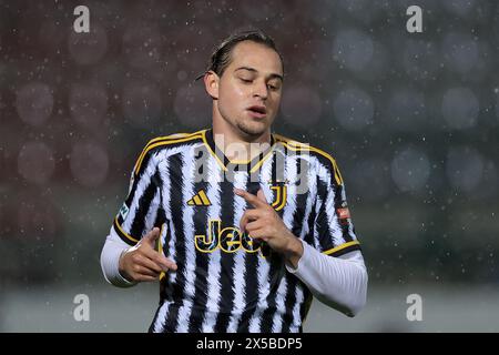 Torino, Italy. 7th May, 2024. Nikola Sekulov of Juventus during the Serie C Play Off Round 1 match at Stadio Giuseppe Moccagatta - Alessandria, Torino. Picture credit should read: Jonathan Moscrop/Sportimage Credit: Sportimage Ltd/Alamy Live News Stock Photo